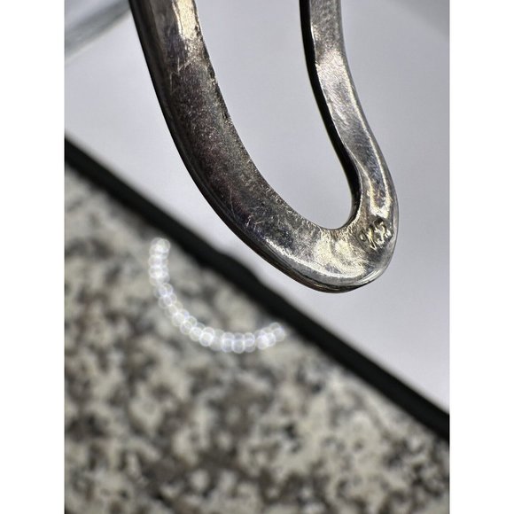 Native American Sterling Silver Statement Cuff Fossilized Nautilus w/ Turquoise - Picture 6 of 13